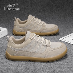 夏透氣板鞋 軟底 子男鞋 Lovasa德訓(xùn)復(fù)古潮鞋 2025新款 夏季 百搭鞋 男士