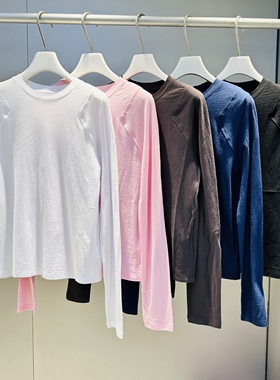 MACQNF正品高品质个性休闲设计打底衫柔软强捻棉显瘦百搭T恤21307