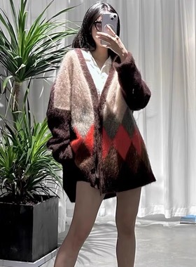 MACQNF正品2025冬季新款时尚宽松休闲个性慵懒风针织毛衣MQ89133