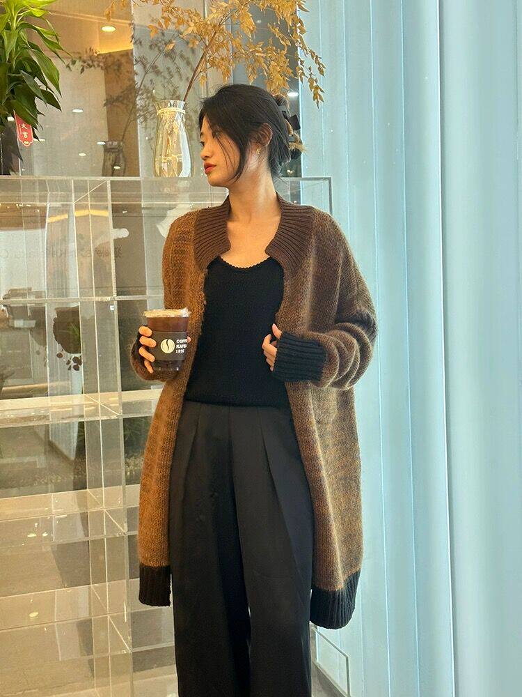 MACQNF马海绒开衫圆领外穿