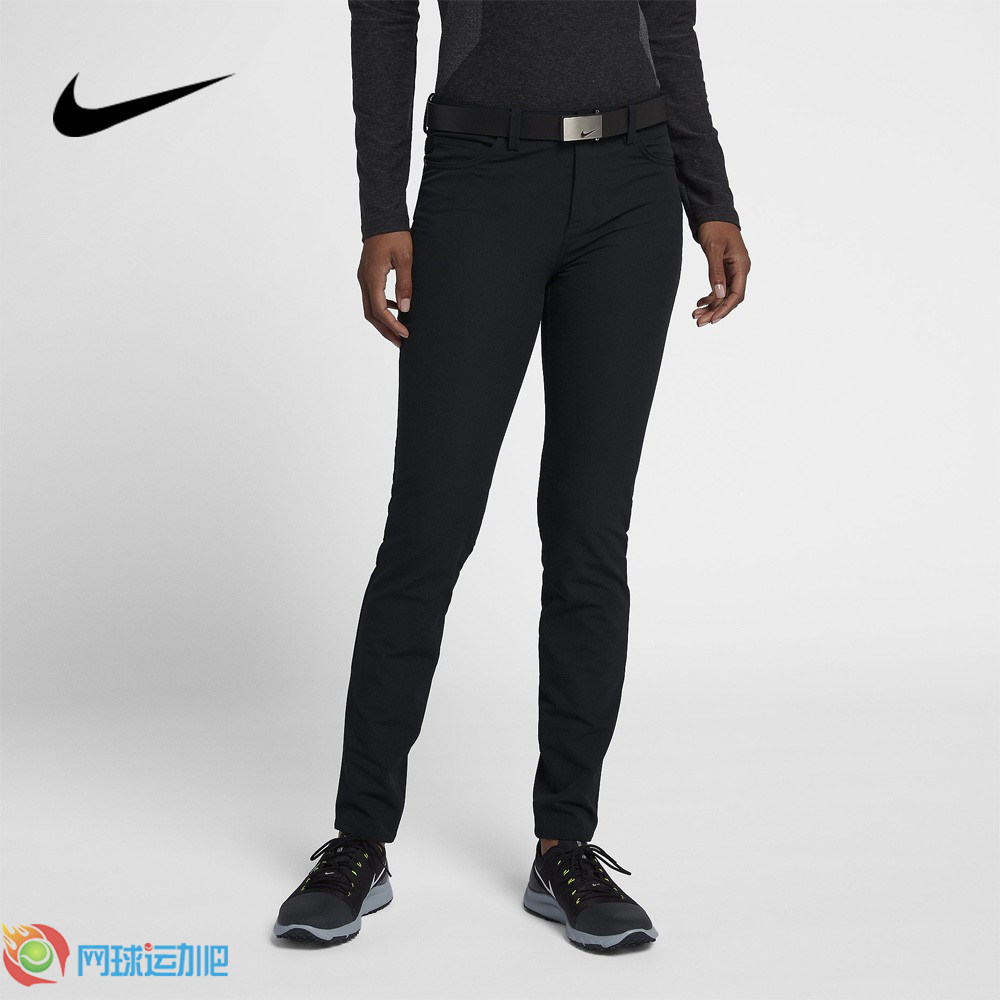 Nike耐克女子高尔夫长裤22年秋季训练运动裤修身薄绒时尚休闲裤子