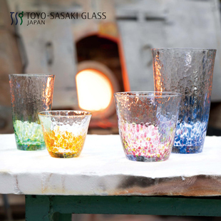 日本进口玻璃清酒壶酒杯家用梅酒杯烈酒杯白酒杯日式彩色水杯杯子