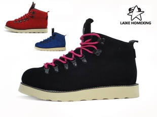 大头鞋 军事风格 真皮马丁靴 visvimcaddisbannel 磨砂皮真皮休闲鞋