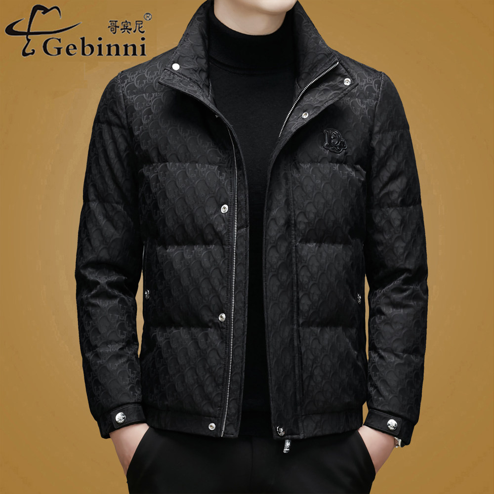 国标90白鸭绒欧货高端男士羽绒服2025冬季新款休闲立领中青年外套