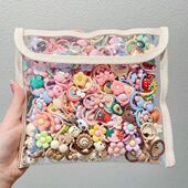 婴儿扎头发绳儿童皮筋扎辫子不伤发宝宝小号拇指发圈女孩头绳头饰