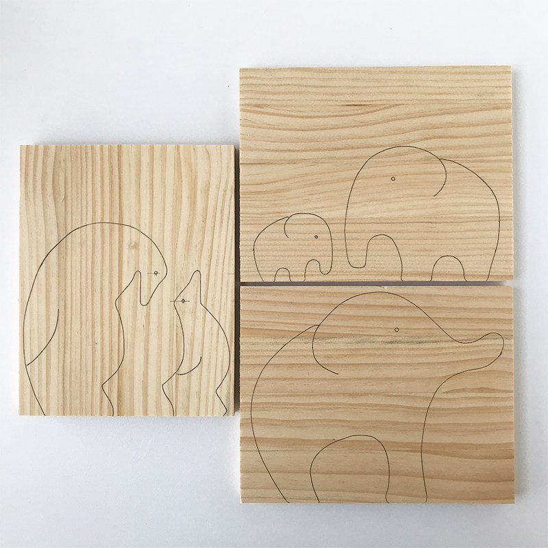 HANDMADE DIY WOOD PLAY PARENT-CHILD SOLID WOOD ANIMAL TOYS SEMI-FINISHED HOMEMADE CHILDRENS WOODWORKING DIY MATERIAL KIT