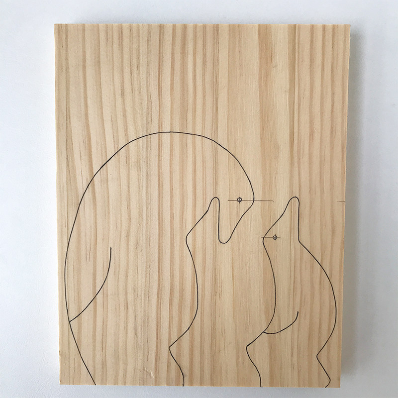HANDMADE DIY WOOD PLAY PARENT-CHILD SOLID WOOD ANIMAL TOYS SEMI-FINISHED HOMEMADE CHILDRENS WOODWORKING DIY MATERIAL KIT