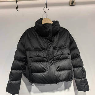 B5015W12洋气立领满天星重工烫钻羽绒服女2025冬季 白鸭绒外套 新款