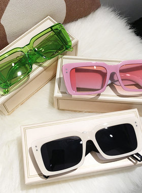 欧美风墨镜男女长方形大框潮流