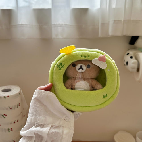 蜜瓜造型毛绒10cm棉花娃包