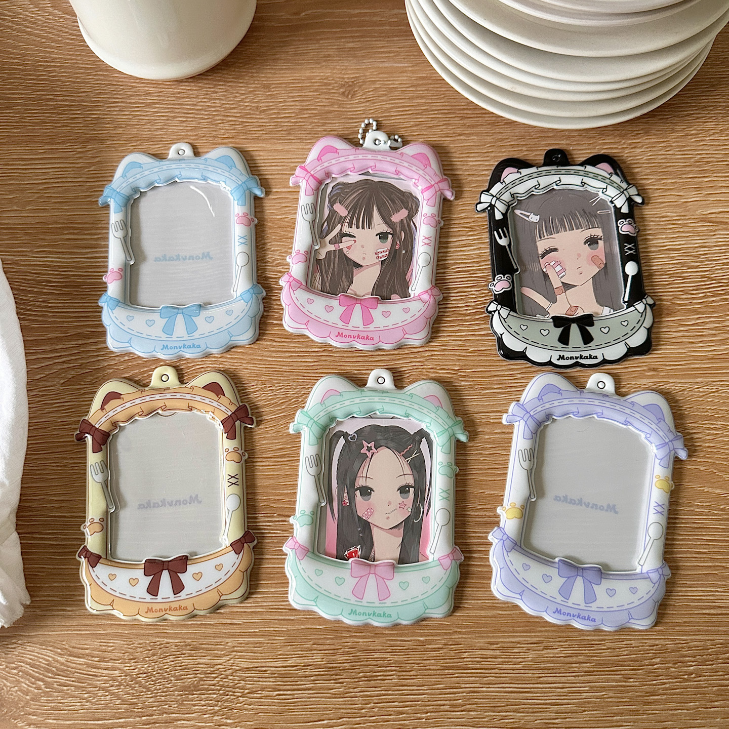 少女玩心花边猫耳小卡卡套