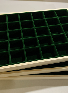 实木墨绿色首饰盘手镯盘戒指手串托盘耳钉收纳盘珠宝饰品看货盘