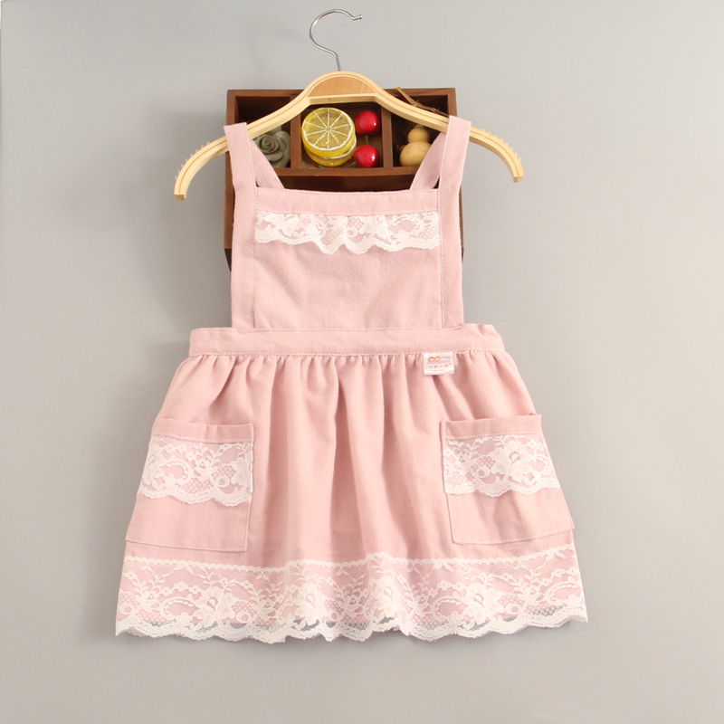 法式公主风纯棉围裙无袖儿童罩衣