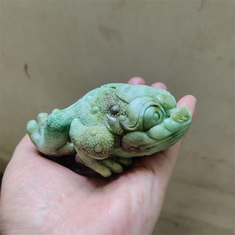 天然独山玉摆件招财进宝金蟾茶宠天然南阳独山玉茶宠金蟾包邮