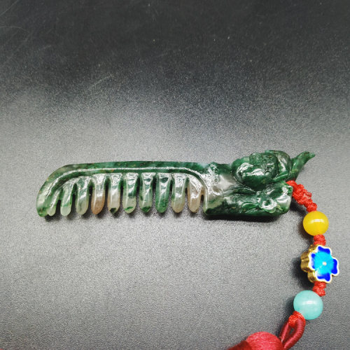 发梳天然包邮手工雕刻独山玉