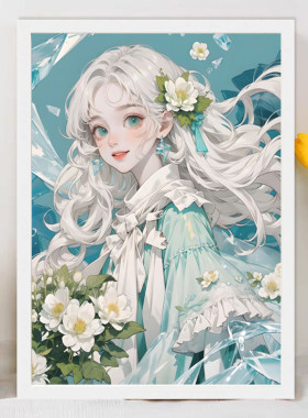 美少女木质拼图300片带框