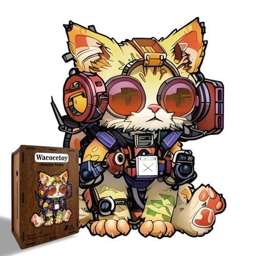 异形眼镜猫木质拼图116/185片