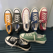 女码 时尚 潮流港风平底懒人低帮休闲新款 经典 复古百搭一脚蹬帆布鞋