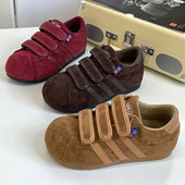 青春款 复古韩版 百搭魔术贴潮流港风新款 红色低帮时尚 小众休闲板鞋