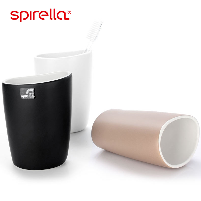 丝普瑞spirella石头浴室刷牙杯