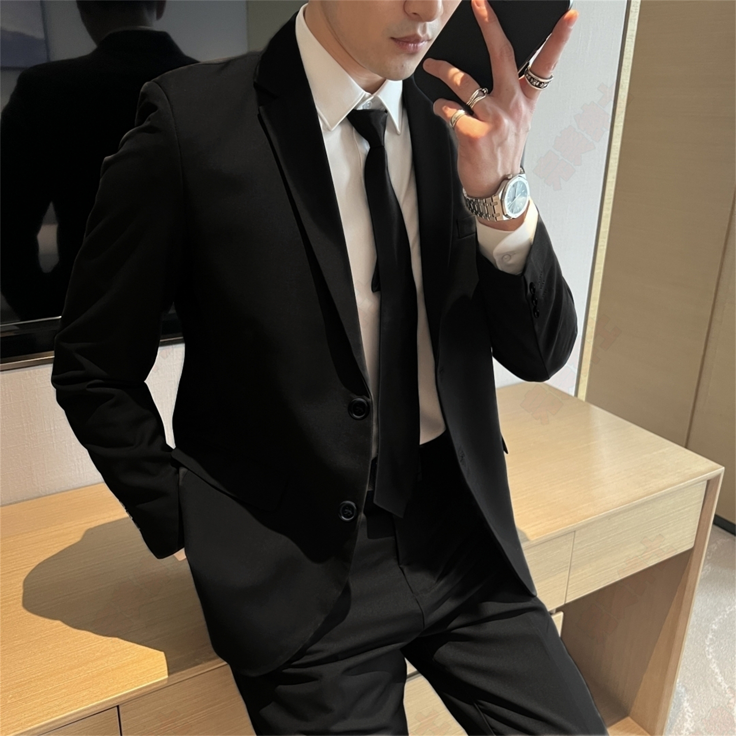 套装正装西服三件套修身韩版