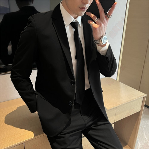 套装正装西服三件套修身韩版