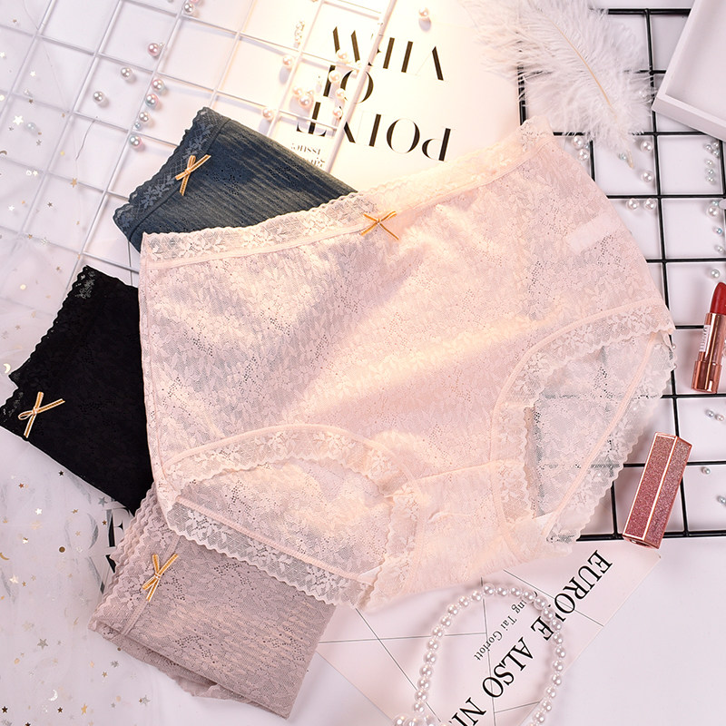 内裤女大码胖mm200斤高腰性感蕾丝边不卷边透气胖妹妹蚕丝三角裤.,女士内衣/男士内衣/家居服,女三角裤,淘宝优惠券,粉丝福利购,淘宝优惠卷