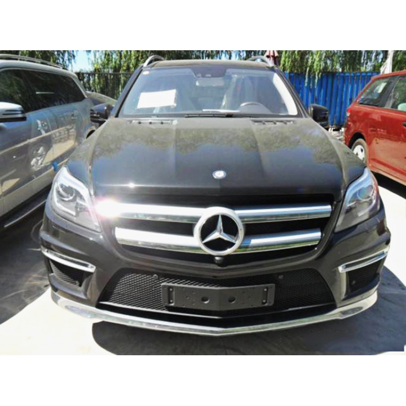 适用于奔驰GL前牌照板500后车牌托63转换支架AMG底座框GL550改装