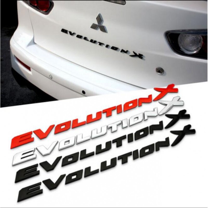 三菱欧蓝德蓝瑟菱帅翼神改装EVOLUTION X汽车车标粘贴车尾车身贴