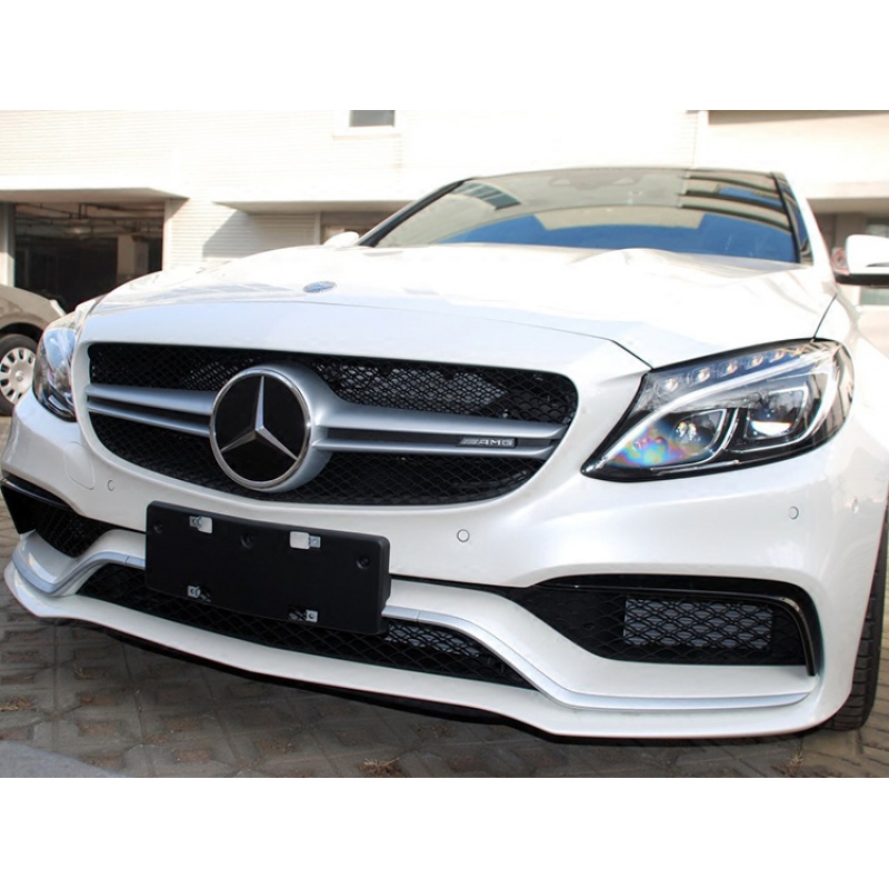 适用奔驰C级C63原装C43前牌照板AMG框后车牌托架底座转换改装W205