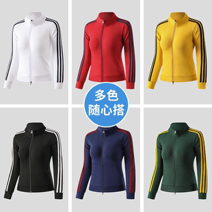 广场舞服装新款运动上衣女加绒跳舞健身立领速干衣开衫户外跑步服