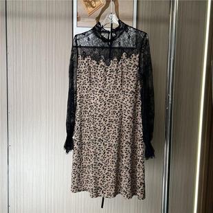 新款 41037撤柜ATU女装 蕾丝拼接连衣裙秋装