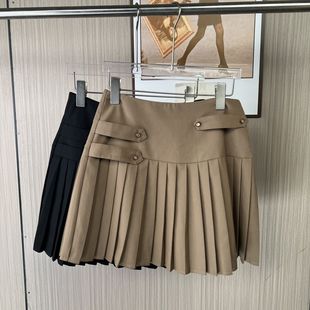 1601撤柜xxq春秋时尚 百搭百褶半身裙短裙