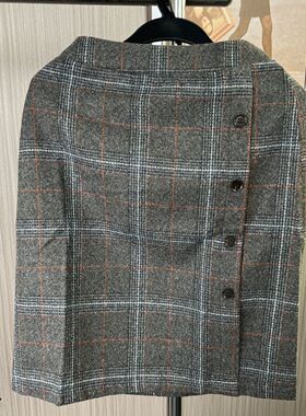 2006撤柜cg大码女装新款时尚宽松休闲毛呢半身裙短裙