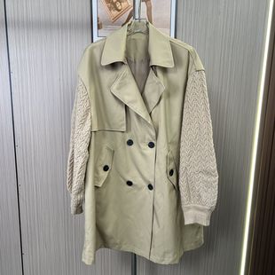 6637撤柜xxq秋冬季时尚设计款休闲中长款风衣外套