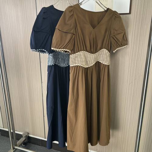 2637撤柜LD新款女装荷叶连衣裙夏季复古法式显瘦收腰气质裙子设计