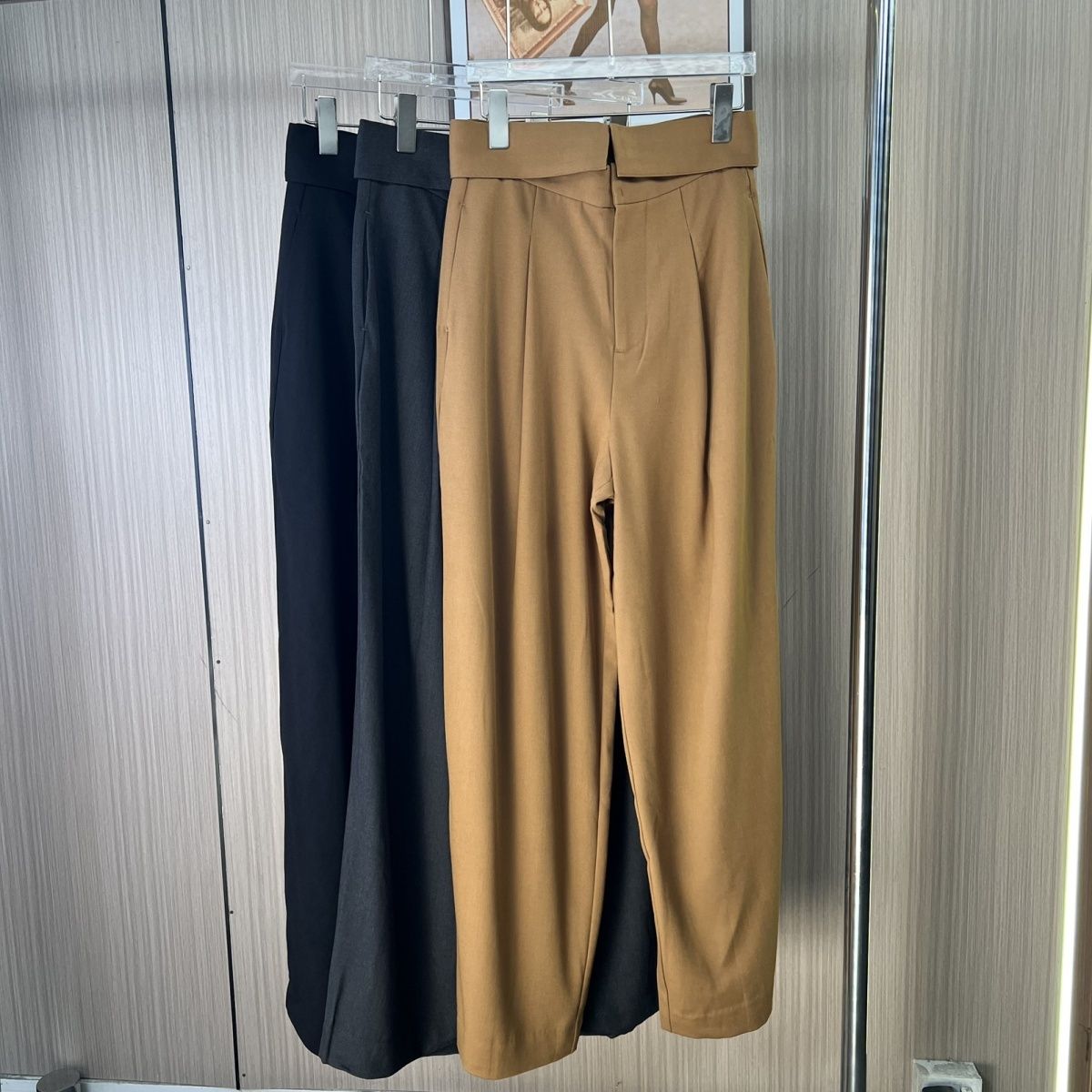 1659深圳南油女装秋季新款休闲高腰时尚显瘦宽松直筒休闲裤