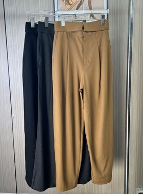 1659深圳南油女装秋季新款休闲高腰时尚显瘦宽松直筒休闲裤