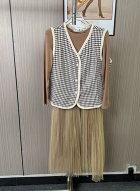 1930撤柜AL撤柜法式小众新款设计气质显瘦连衣裙套装