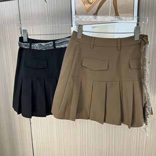 5602撤设计百褶裙春秋高腰显瘦小个子小众时尚短裙夏季新款半身裙