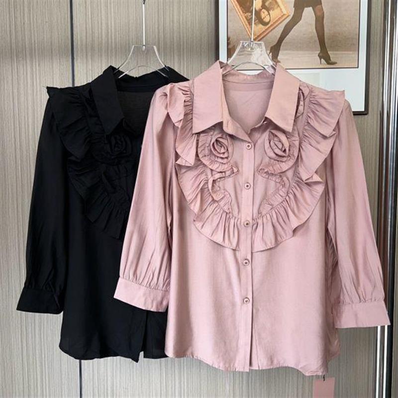 9077品牌撤柜女装az春夏时尚设计款气质衬衫