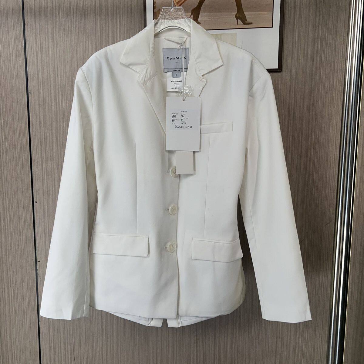 0883南油西装气质西服外套春秋新款时尚韩版宽松上衣长袖缕空设计