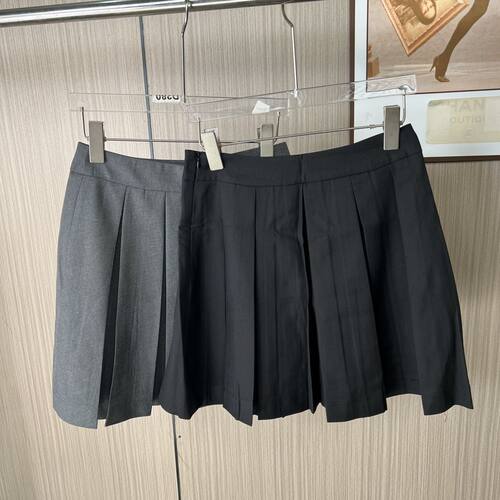 2160品牌撤柜ST时尚女装新款百褶裙半身裙高腰夏季学院短裙