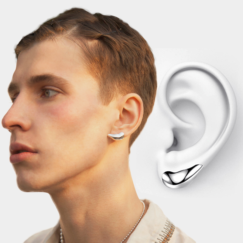 立体日韩风设计感银耳针