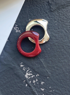 小众设计黑玛瑙天然石戒指时尚简约红玛瑙个性叠戴素圈指环欧美潮