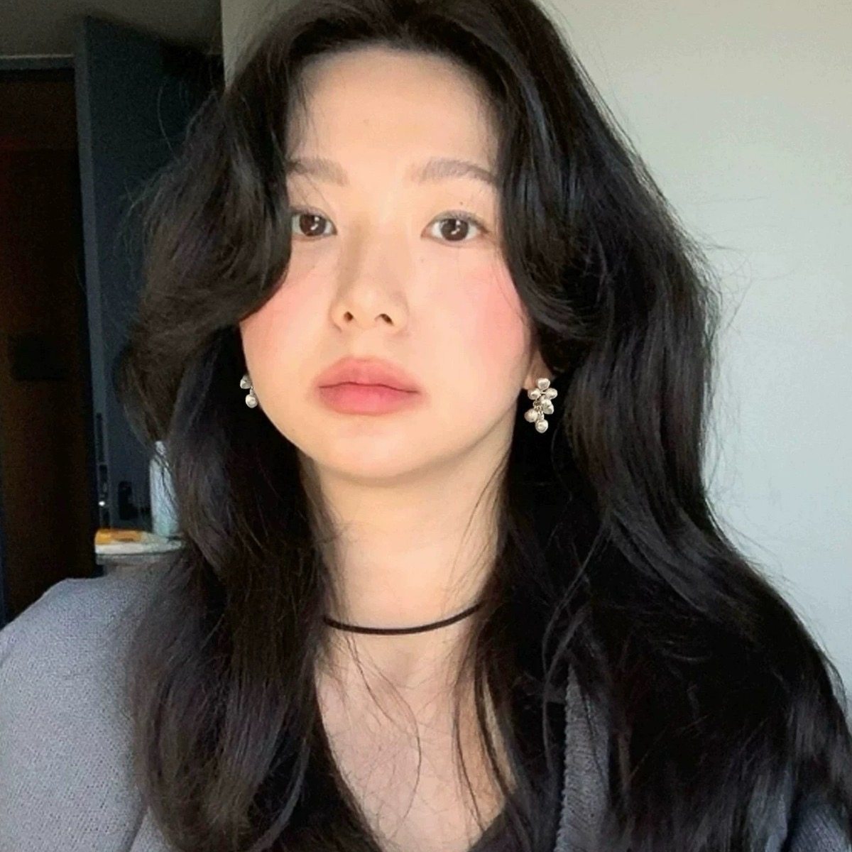 fever同款银色哑光葡萄串耳环女请冷感简约流苏耳钉小众独特耳饰