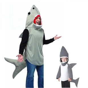 万圣节派对亲子动物鲨鱼扮演服装大鲸鱼Halloween Shark Costume