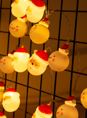 圣诞老人灯串圣诞树装饰灯 创意雪人串灯LED彩灯Xmas tree lights