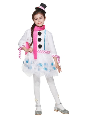 圣诞节白色雪人服装儿童演出服雪孩子女童蓬蓬裙Snowman costume