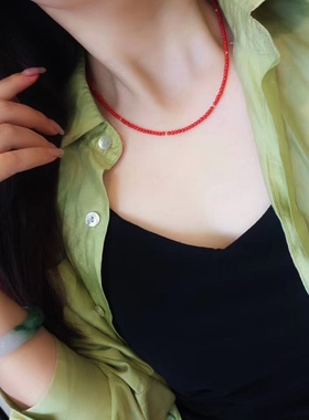 本命年红色项链项链女